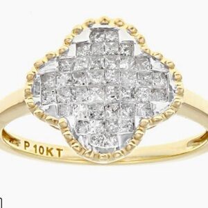 NWT Diamond in 10K Gold size 6 .55 carats